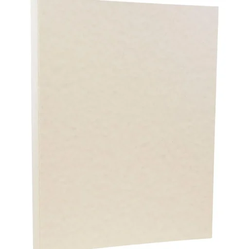 JAM Paper Card Stock<Parchment 65 lb. Cardstock Paper, 8.5" x 11", Pewter Gray, 250 Sheets/Ream (96600800B)
