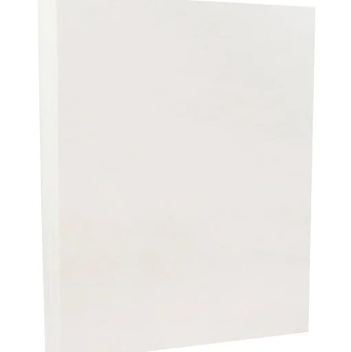 JAM Paper Card Stock<Parchment 65 lb. Cardstock Paper, 8.5" x 11", White, 250 Sheets/Ream (171114B)