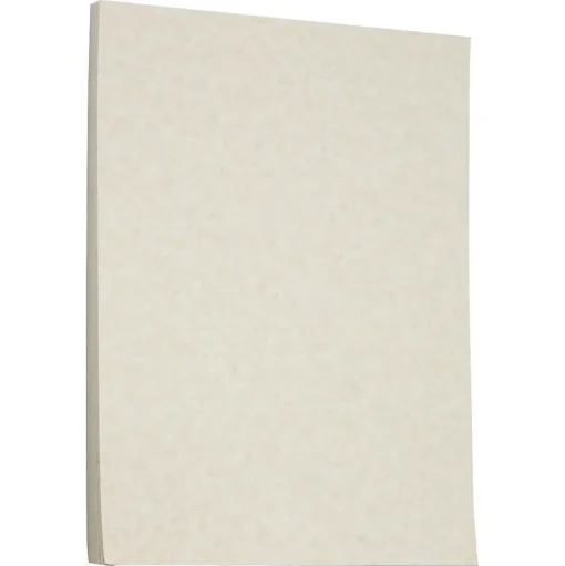 JAM Paper Card Stock<Parchment 65 lb. Cardstock Paper, 8.5" x 11", Light Brown, 50 Sheets/Pack (96700100)