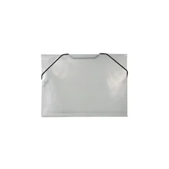 JAM Paper Index Cards<® Plastic Index Card Case with Elastic Closure, 5 1/2 x 7 1/2 x 3/8, Clear, 24/Pack (32168403B)