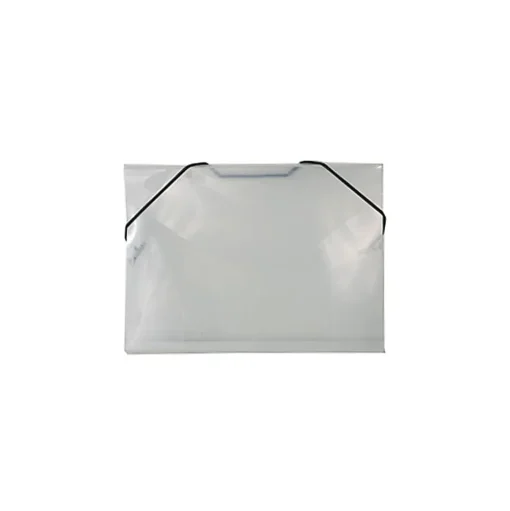 JAM Paper Index Cards<® Plastic Index Card Case with Elastic Closure, 5 1/2 x 7 1/2 x 3/8, Clear, 24/Pack (32168403B)