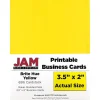 JAM Paper Business Cards<® Printable Business Cards, 3 1/2 x 2, Yellow, 100/Pack (22128336)