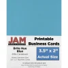 JAM Paper Business Cards<® Printable Business Cards, 3 1/2 x 2, Blue, 100/Pack (22128333)