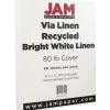 JAM Paper Card Stock<Strathmore 80 lb. Cardstock Paper, 8.5" x 11", Bright White, 50 Sheets/Pack (144000)