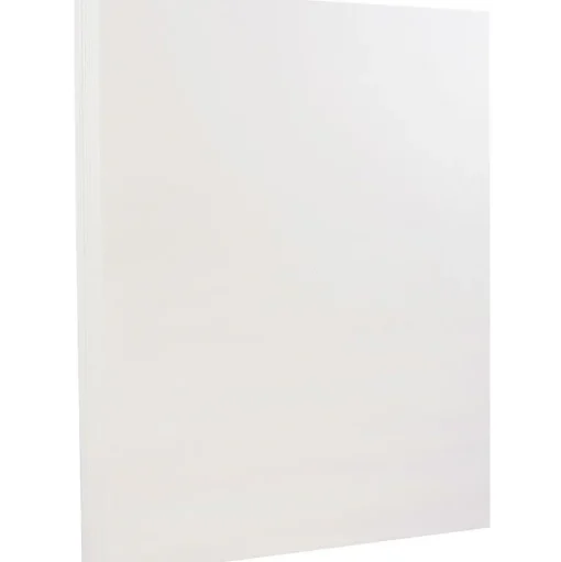JAM Paper Card Stock<Strathmore 130 lb. Cardstock Paper, 8.5" x 11", Bright White, 25 Sheets/Pack (1196723)