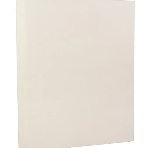 JAM Paper Card Stock<Strathmore 130 lb. Cardstock Paper, 8.5" x 11", Natural White, 25 Sheets/Pack (1196724)