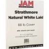 JAM Paper Card Stock<Strathmore 80 lb. Cardstock Paper, 8.5" x 11", Natural White, 250 Sheets/Ream (301015B)
