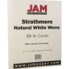 JAM Paper Card Stock<Strathmore 80 lb. Cardstock Paper, 8.5" x 11", Natural White, 250 Sheets/Ream (301115B)