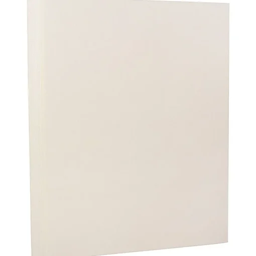 JAM Paper Card Stock<Strathmore 80 lb. Cardstock Paper, 8.5" x 11", Natural White, 250 Sheets/Ream (301115B)