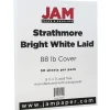 JAM Paper Card Stock<Strathmore 80 lb. Cardstock Paper, 8.5" x 11", Bright White, 50 Sheets/Pack (301005)