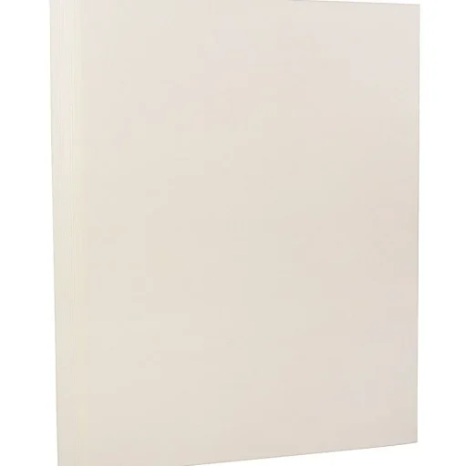 JAM Paper Resume Paper<® Strathmore 28lb Paper, 8.5 x 11, Natural White Wove, 100 Sheets/Pack (194889)