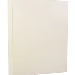 JAM Paper Resume Paper<® Strathmore 24lb Paper, 8.5 x 11, Natural White Linen, 500 Sheets/Ream (143530B)