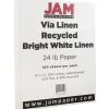 JAM Paper Resume Paper<® Strathmore 24lb Paper, 8.5 x 11, Bright White Linen, 100 Sheets/Pack (143920)