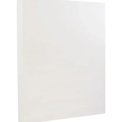 JAM Paper Resume Paper<® Strathmore 24lb Paper, 8.5 x 11, Bright White Linen, 100 Sheets/Pack (143920)