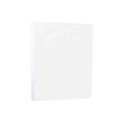 JAM Paper Card Stock<Vellum Bristol 110 lb. Cardstock Paper, 8.5" x 11", White Vellum Bristol, 50 Sheets/Pack (169855)