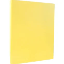 JAM Paper Card Stock<Vellum Bristol 110 lb. Cardstock Paper, 8.5" x 11", Canary Yellow, 50 Sheets/Pack (816917020)