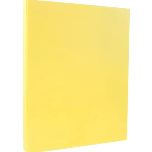 JAM Paper Card Stock<Vellum Bristol 110 lb. Cardstock Paper, 8.5" x 11", Canary Yellow, 50 Sheets/Pack (816917020)