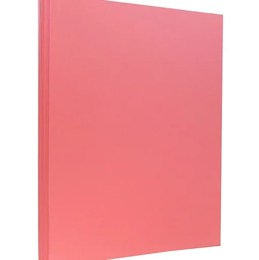 JAM Paper Card Stock<Vellum Bristol Cardstock Paper, 110 lbs., 8.5" x 11", Cherry Red, 50 Sheets/Pack (16932845)