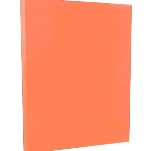 JAM Paper Card Stock<Vellum Bristol 67 lb. Cardstock Paper, 8.5" x 11", Salmon Pink, 50 Sheets/Pack (169832)