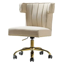 Karat Home Office Chairs<Armless Polyester Swivel Task Chair, Tan (OFM0001-TAN)