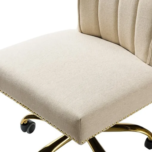 Karat Home Office Chairs<Armless Polyester Swivel Task Chair, Tan (OFM0001-TAN)
