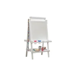 KidKraft Dry Erase<Deluxe Dry/Wet Erase Easel, 48", White Wood (62040)