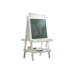 KidKraft Dry Erase<Deluxe Dry/Wet Erase Easel, 48", White Wood (62040)