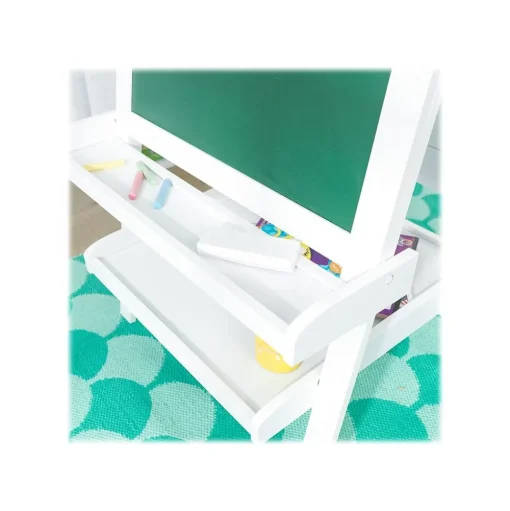 KidKraft Dry Erase<Deluxe Dry/Wet Erase Easel, 48", White Wood (62040)