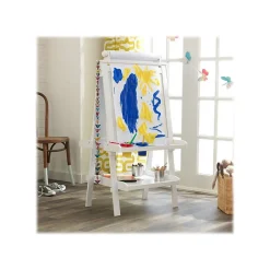 KidKraft Dry Erase<Deluxe Dry/Wet Erase Easel, 48", White Wood (62040)