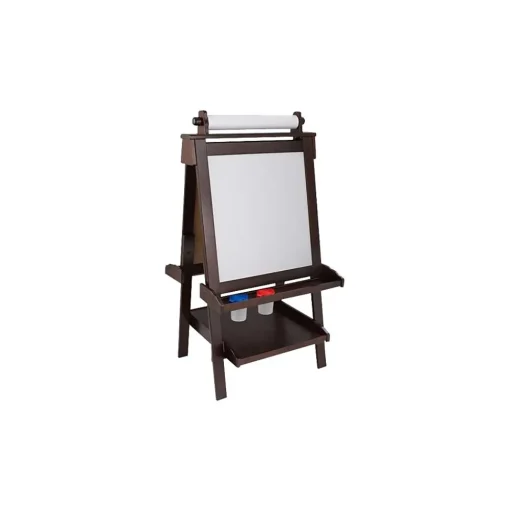 KidKraft Dry Erase<Deluxe Dry/Wet Erase Easel, 48", Espresso Laminated Wood (62019)
