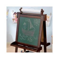 KidKraft Dry Erase<Deluxe Dry/Wet Erase Easel, 48", Espresso Laminated Wood (62019)