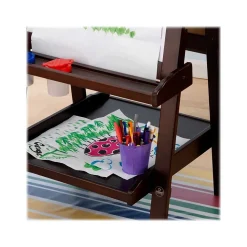 KidKraft Dry Erase<Deluxe Dry/Wet Erase Easel, 48", Espresso Laminated Wood (62019)
