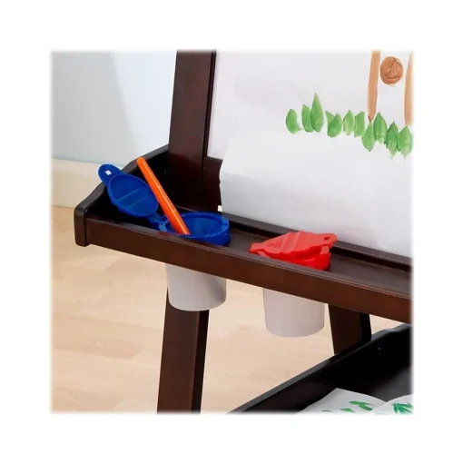 KidKraft Dry Erase<Deluxe Dry/Wet Erase Easel, 48", Espresso Laminated Wood (62019)