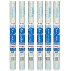 Kittrich Shelving<Con-Tact 18" x 9' Vinyl Adhesive, Glossy, Clear, 6 Rolls (KIT09FC9D73-6)