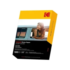 Kodak Photo Paper<Glossy Photo Paper, 4" x 6", 100 Sheets/Pack (41180)