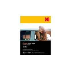 Kodak Photo Paper<Glossy Photo Paper, 8.5" x 11", 50 Sheets/Pack (41182)