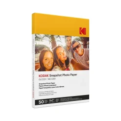 Kodak Photo Paper<Snapshot Glossy Photo Paper, 5" x 7", 50 Sheets/Pack (41307)