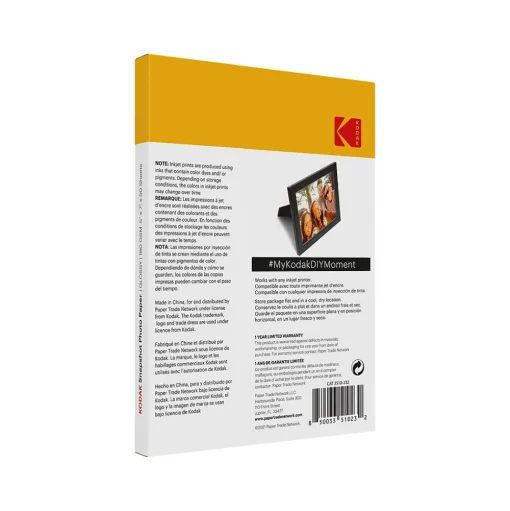 Kodak Photo Paper<Snapshot Glossy Photo Paper, 5" x 7", 50 Sheets/Pack (41307)