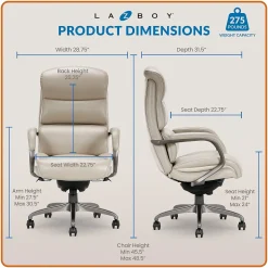 La-Z-Boy Ergonomic Chairs<Aberdeen Bonded Leather Executive Chair, (LF51122)