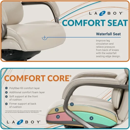 La-Z-Boy Ergonomic Chairs<Aberdeen Bonded Leather Executive Chair, (LF51122)