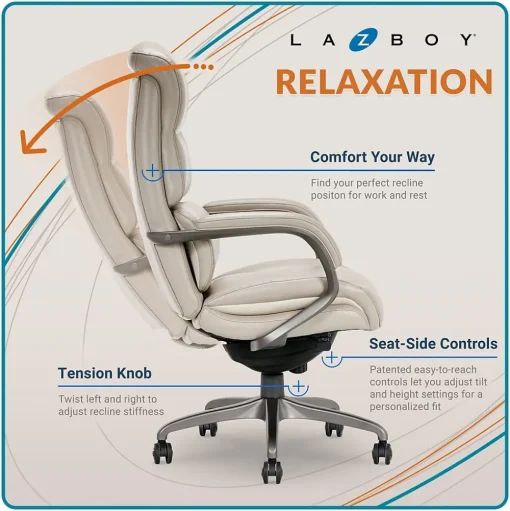 La-Z-Boy Ergonomic Chairs<Aberdeen Bonded Leather Executive Chair, (LF51122)