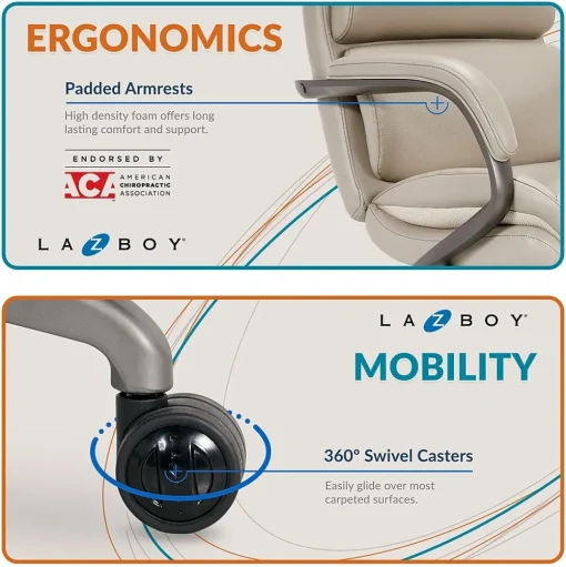 La-Z-Boy Ergonomic Chairs<Aberdeen Bonded Leather Executive Chair, (LF51122)