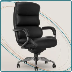 La-Z-Boy Office Chairs<Aberdeen Bonded Leather Computer and Desk Chair, Black (51545-BLK)
