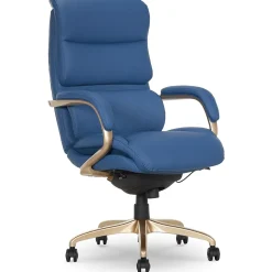 La-Z-Boy Office Chairs<Aberdeen Ergonomic Bonded Leather Swivel Executive Chair, Blue (51545-BLU)