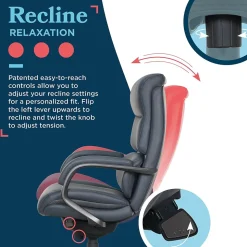 La-Z-Boy Office Chairs<Aberdeen Ergonomic Bonded Leather Swivel Executive Chair, Dark Blue (51545-DBLU)