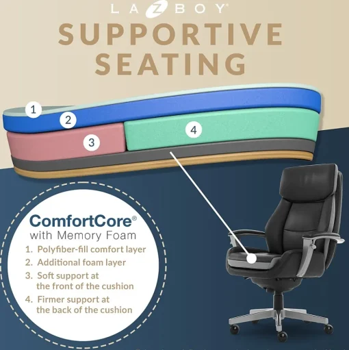 La-Z-Boy Ergonomic Chairs<Alton Leather Executive Chair, (51544)