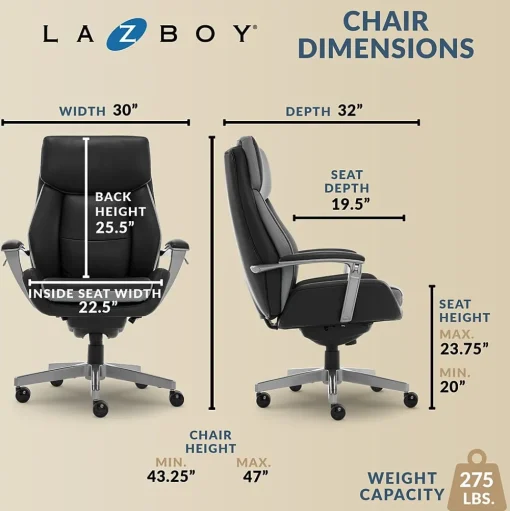 La-Z-Boy Ergonomic Chairs<Alton Leather Executive Chair, (51544)