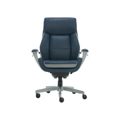 La-Z-Boy Ergonomic Chairs<Alton Leather Executive Chair, Steel Blue/Light Gray (60029)