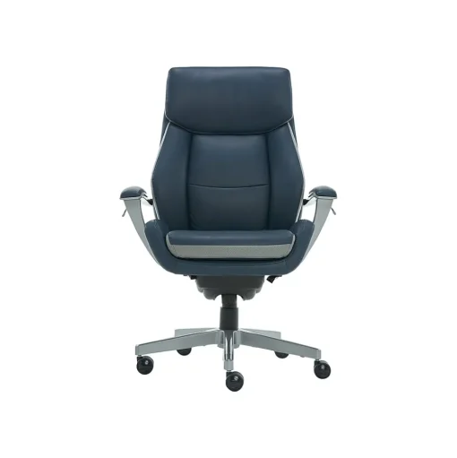 La-Z-Boy Ergonomic Chairs<Alton Leather Executive Chair, Steel Blue/Light Gray (60029)