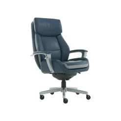 La-Z-Boy Ergonomic Chairs<Alton Leather Executive Chair, Steel Blue/Light Gray (60029)